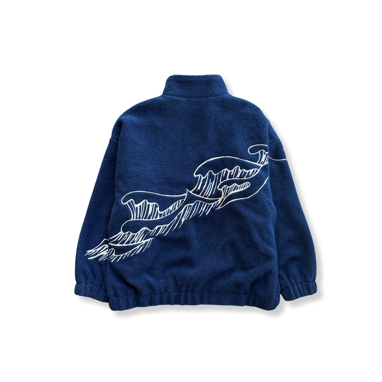 Reverse Great Wave - Sherpa Quarter-Zip Jacket (Pre-Order)