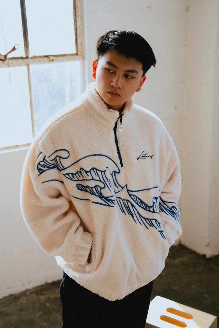 Great Wave Sherpa Quarter-Zip Jacket