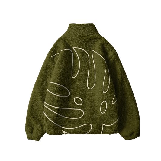 Monstera Sherpa Quarter-Zip Jacket