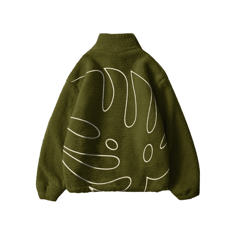 Monstera Sherpa Quarter-Zip Jacket