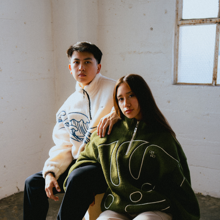 Monstera Sherpa Quarter-Zip Jacket