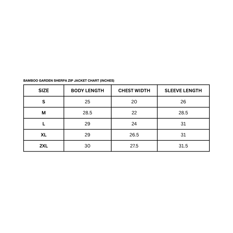 Bamboo Garden Sherpa Zip Jacket (Pre-Order)