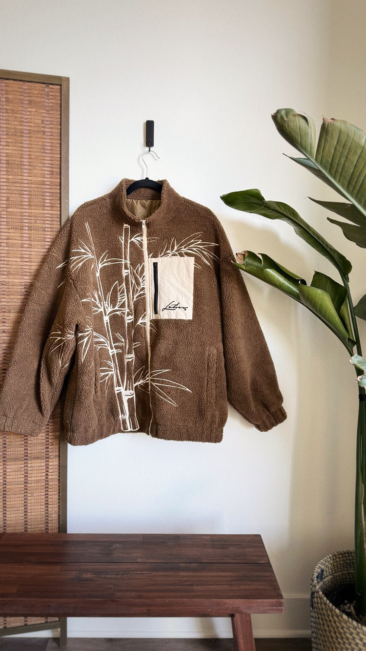 Bamboo Garden Sherpa Zip Jacket (Pre-Order)