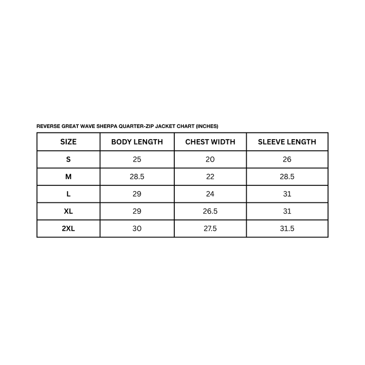 Reverse Great Wave - Sherpa Quarter-Zip Jacket (Pre-Order)