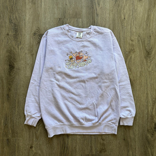 Cupid's Heart - Crewneck Sweater (LAVENDER)