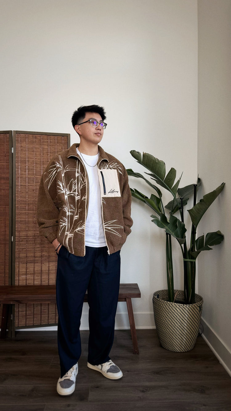 Bamboo Garden Sherpa Zip Jacket (Pre-Order)