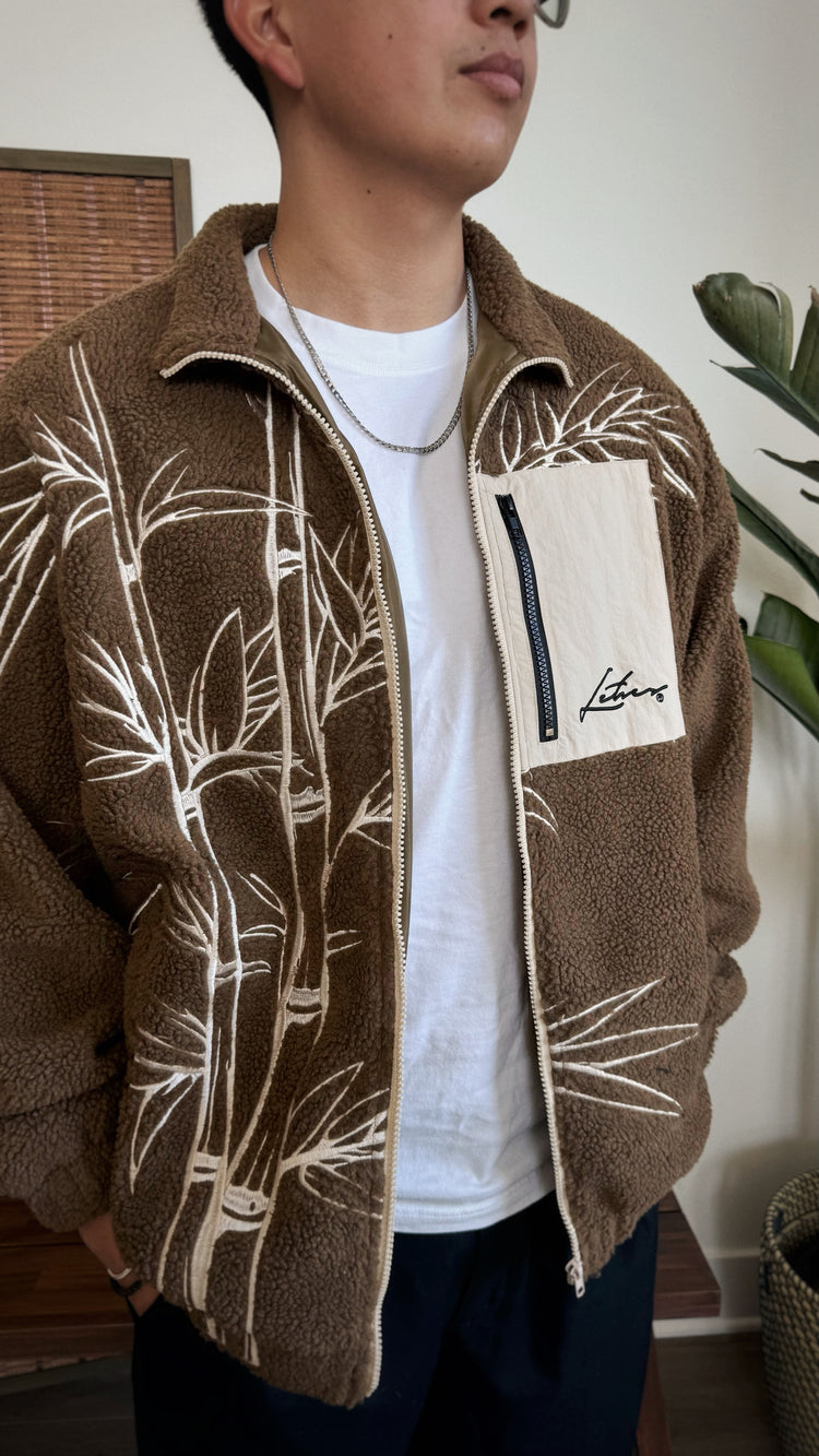 Bamboo Garden Sherpa Zip Jacket (Pre-Order)