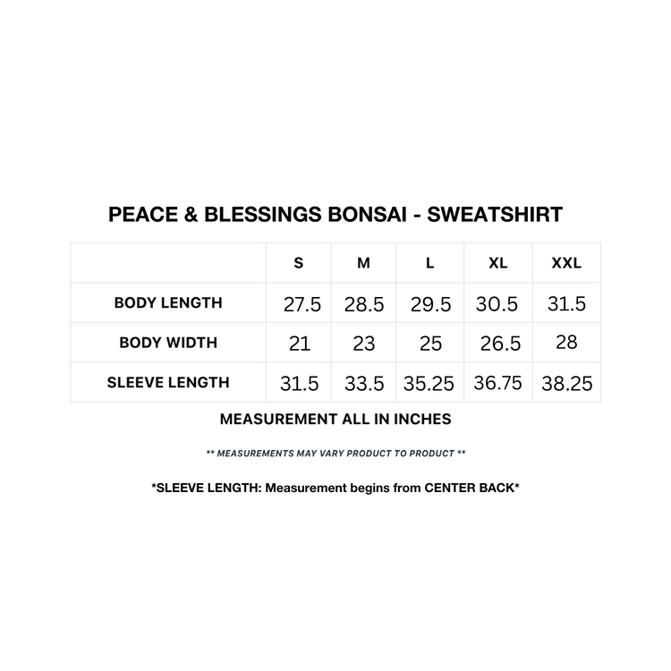 Peace & Blessings Bonsai - Sweatshirt