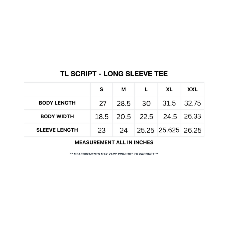 TL Script - Long Sleeve Tee